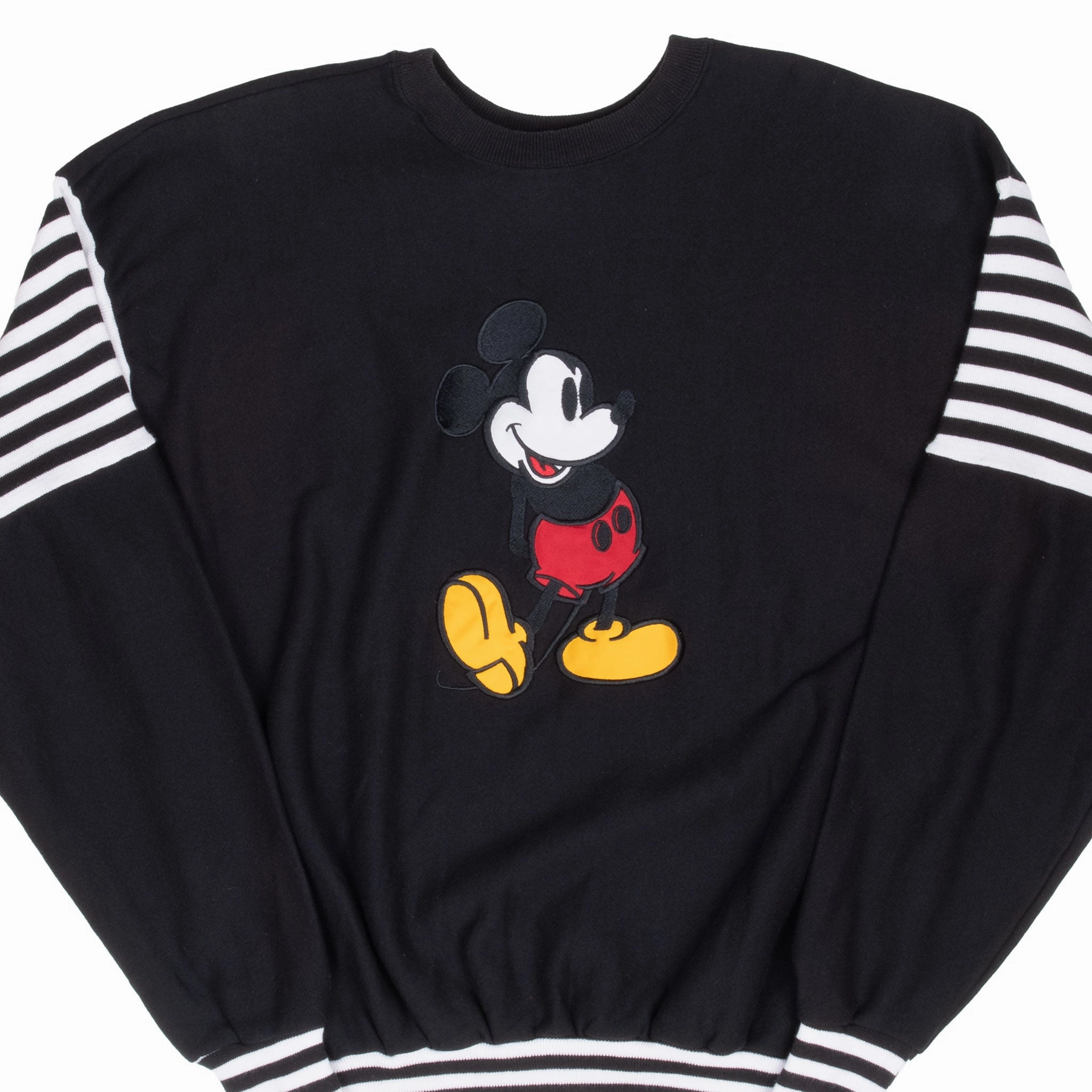 VINTAGE DISNEY MICKEY MOUSE EMBROIDERED SWEATSHIRT LARGE 1990S MADE IN USA product shoe support