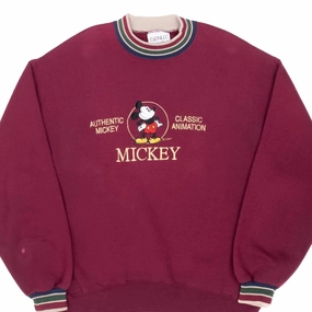 Blend VINTAGE DISNEY MICKEY MOUSE RED SWEATSHIRT LARGE 1990S MADE IN USA