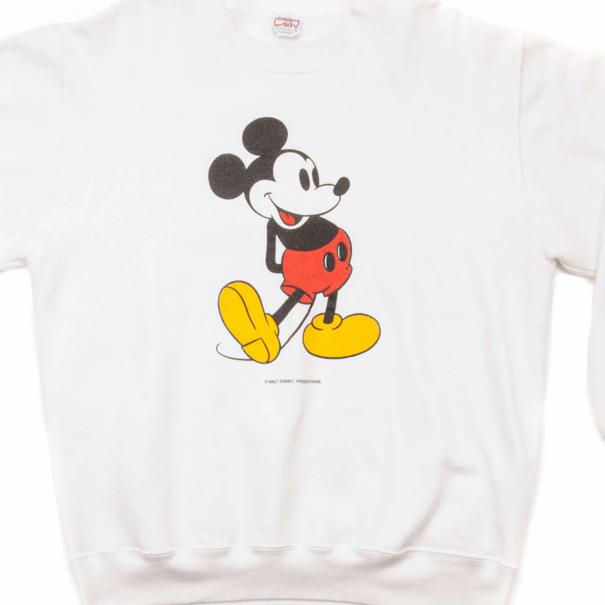 VINTAGE DISNEY MICKEY MOUSE SWEATSHIRT SIZE LARGE MADE IN USA Soft Layers pattern trend