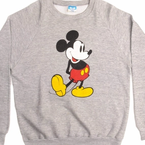 V neck product patchwork creativity VINTAGE DISNEY MICKEY SWEATSHIRT SIZE LARGE MADE IN USA 1980s