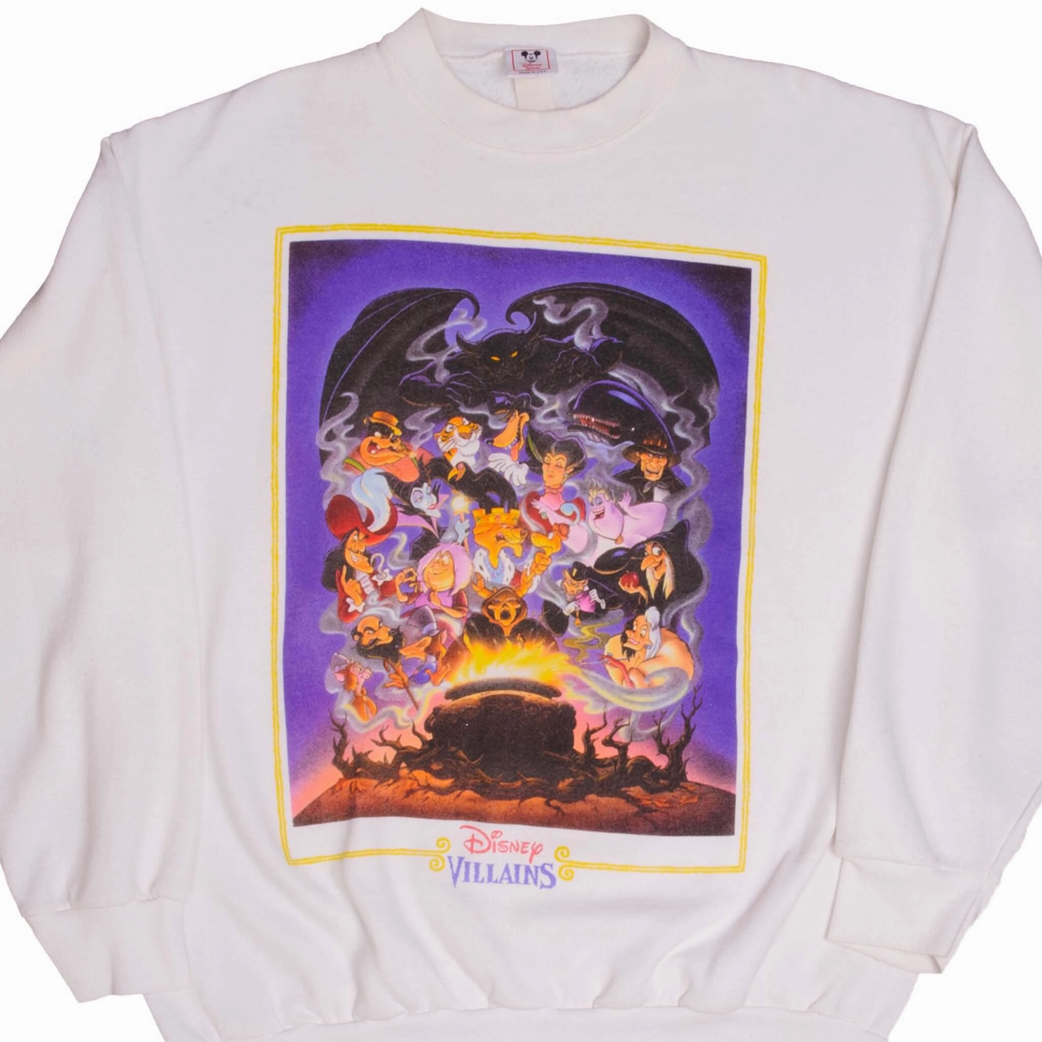 Water-Repellent Finish VINTAGE DISNEY VILLAINS SWEATSHIRT SIZE XL MADE IN USA 1990s