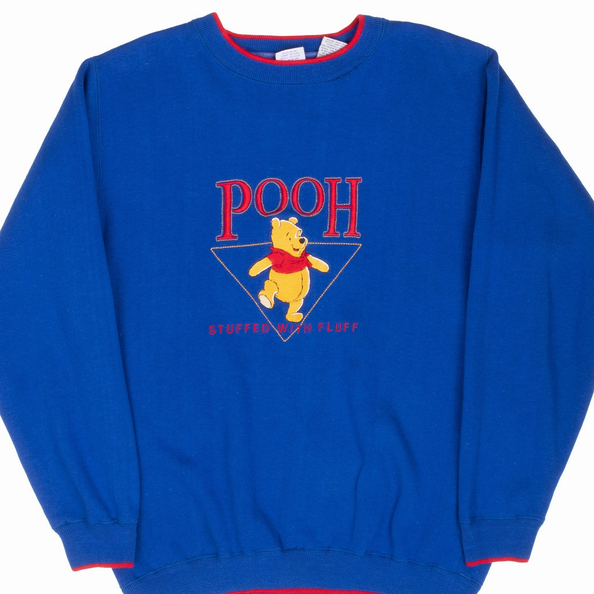 VINTAGE DISNEY WINNIE THE POOH EMBROIDERED 1990S SWEATSHIRT LARGE MADE IN USA Petite Cut product fuzzy coziness