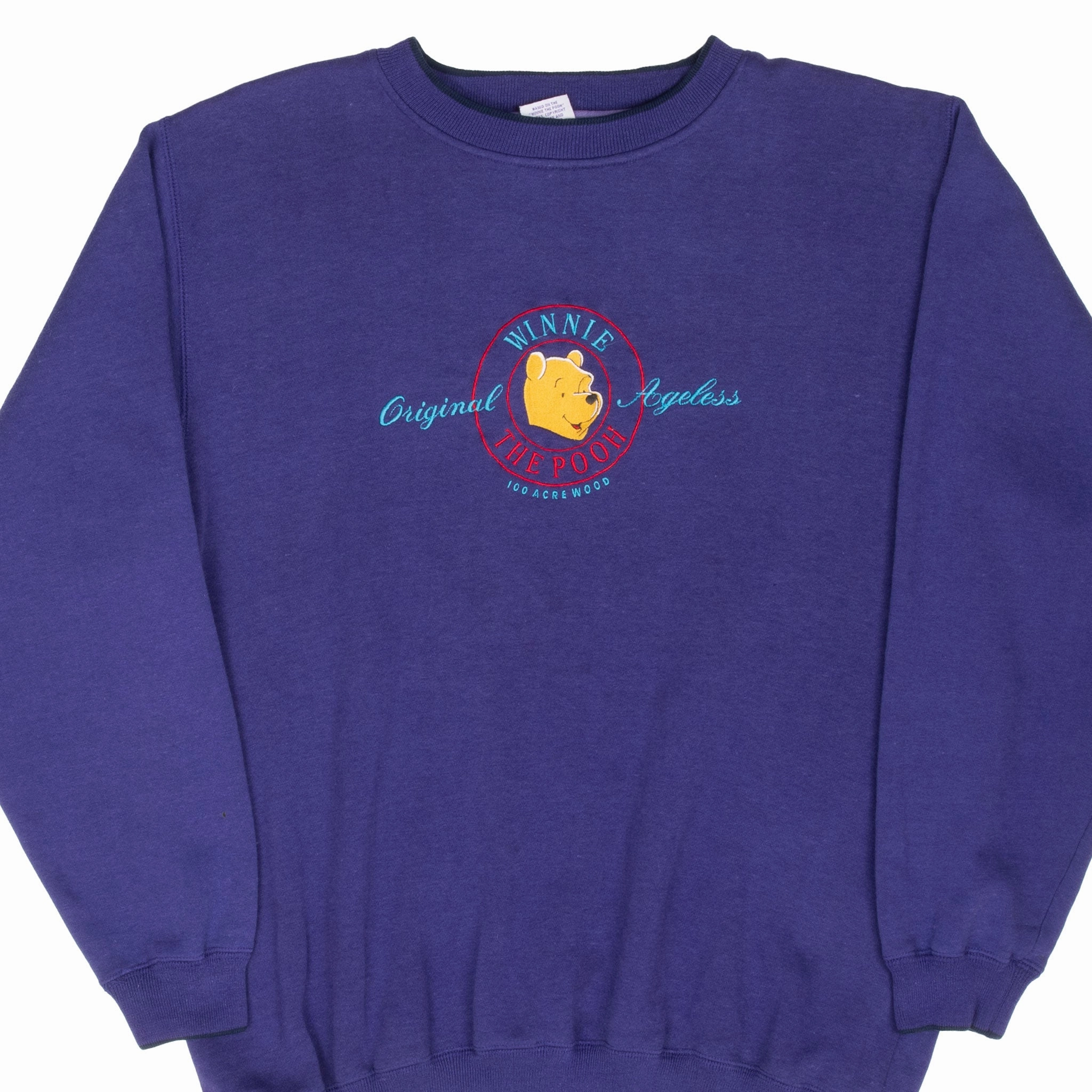 VINTAGE DISNEY WINNIE THE POOH EMBROIDERED 1990S SWEATSHIRT XL MADE IN USA right for running