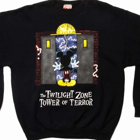 All-Weather Wear VINTAGE DISNEY WORLD THE TWILIGHT ZONE TOWER OF TERROR SWEATSHIRT SIZE LARGE MADE IN USA