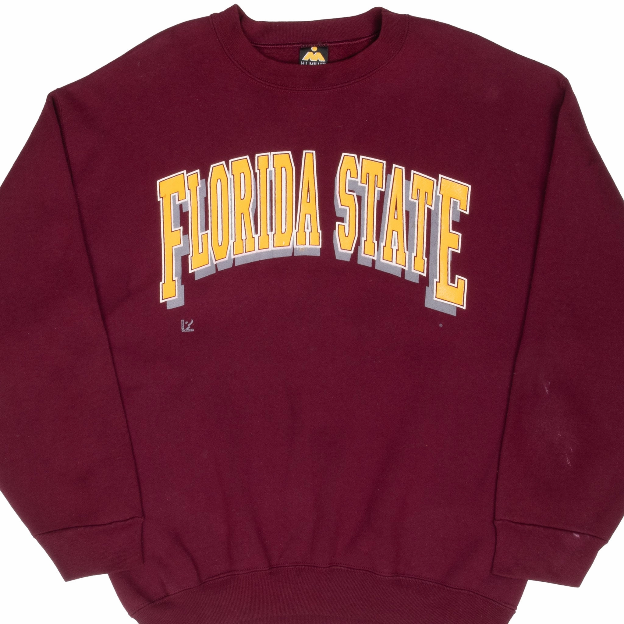 VINTAGE FLORIDA STATE FSU BURGUNDY SWEATSHIRT 1990S LARGE MADE IN USA appropriate for weekdays