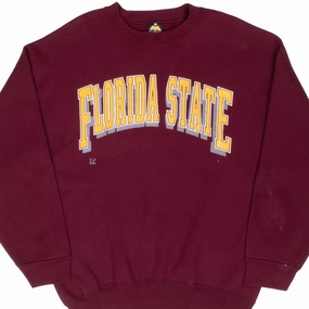 VINTAGE FLORIDA STATE FSU BURGUNDY SWEATSHIRT 1990S LARGE MADE IN USA appropriate for weekdays