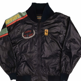 VINTAGE FORMULA 1 FERRARI CAMPIONE DEL MONDO BOMBER JACKET 1980S SIZE LARGE sports event Heritage