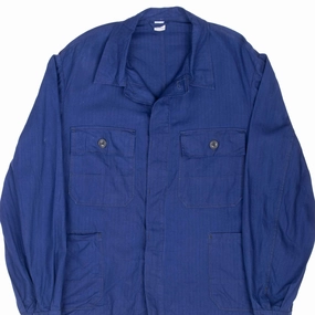 Weather Shield VINTAGE FRENCH WORKWEAR TWILL HERRINGBONE HBT SANFOR JACKET 1970S XL