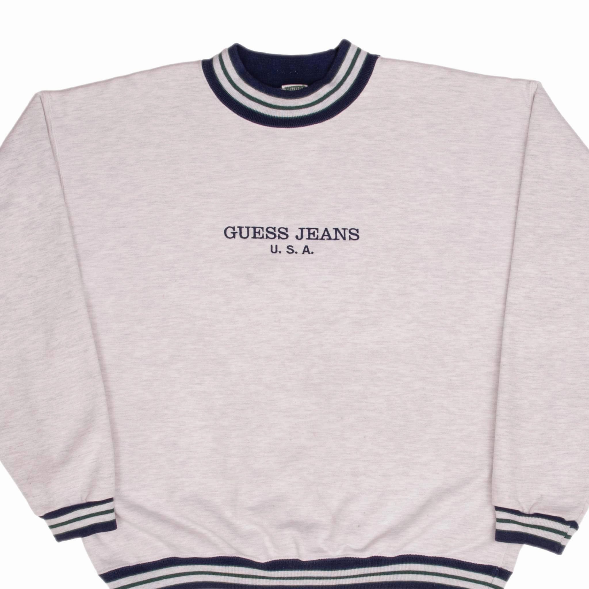 Windproof Design Timeless Minimal VINTAGE GUESS JEANS EMBROIDERED SWEATSHIRT 1990S SIZE XL MADE IN USA