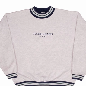 Windproof Design Timeless Minimal VINTAGE GUESS JEANS EMBROIDERED SWEATSHIRT 1990S SIZE XL MADE IN USA