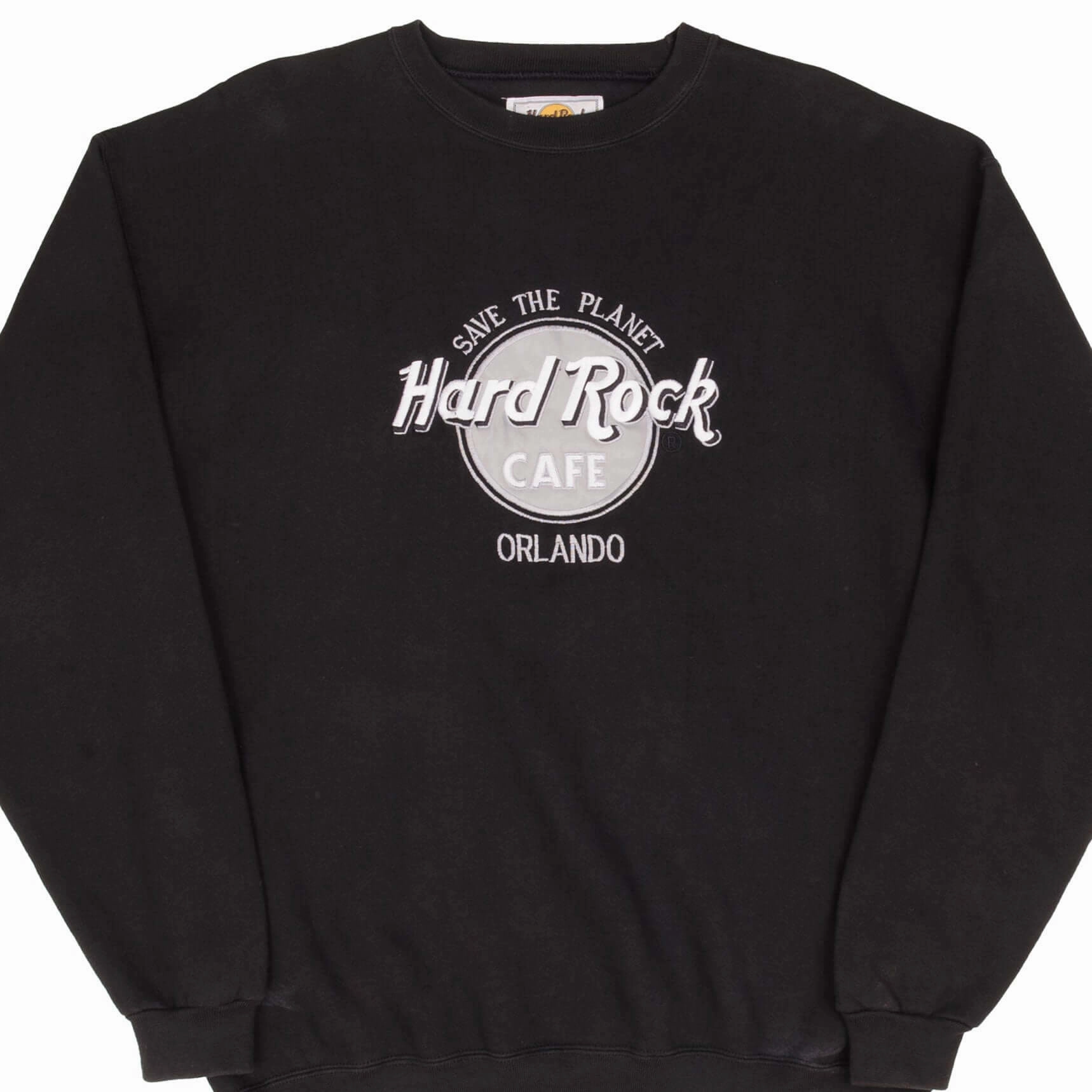 VINTAGE HARD ROCK CAFE SAVE THE PLANET ORLANDO SWEATSHIRT 1990S XL MADE IN USA Core Sporty
