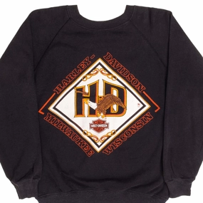 City Cool Dark Shade VINTAGE HARLEY DAVIDSON 1988 SWEATSHIRT SIZE MEDIUM MADE USA