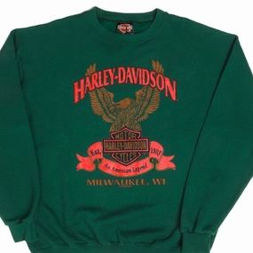 VINTAGE HARLEY DAVIDSON 1994 SWEATSHIRT SIZE LARGE MADE IN USA product running suitability Go-To Layer