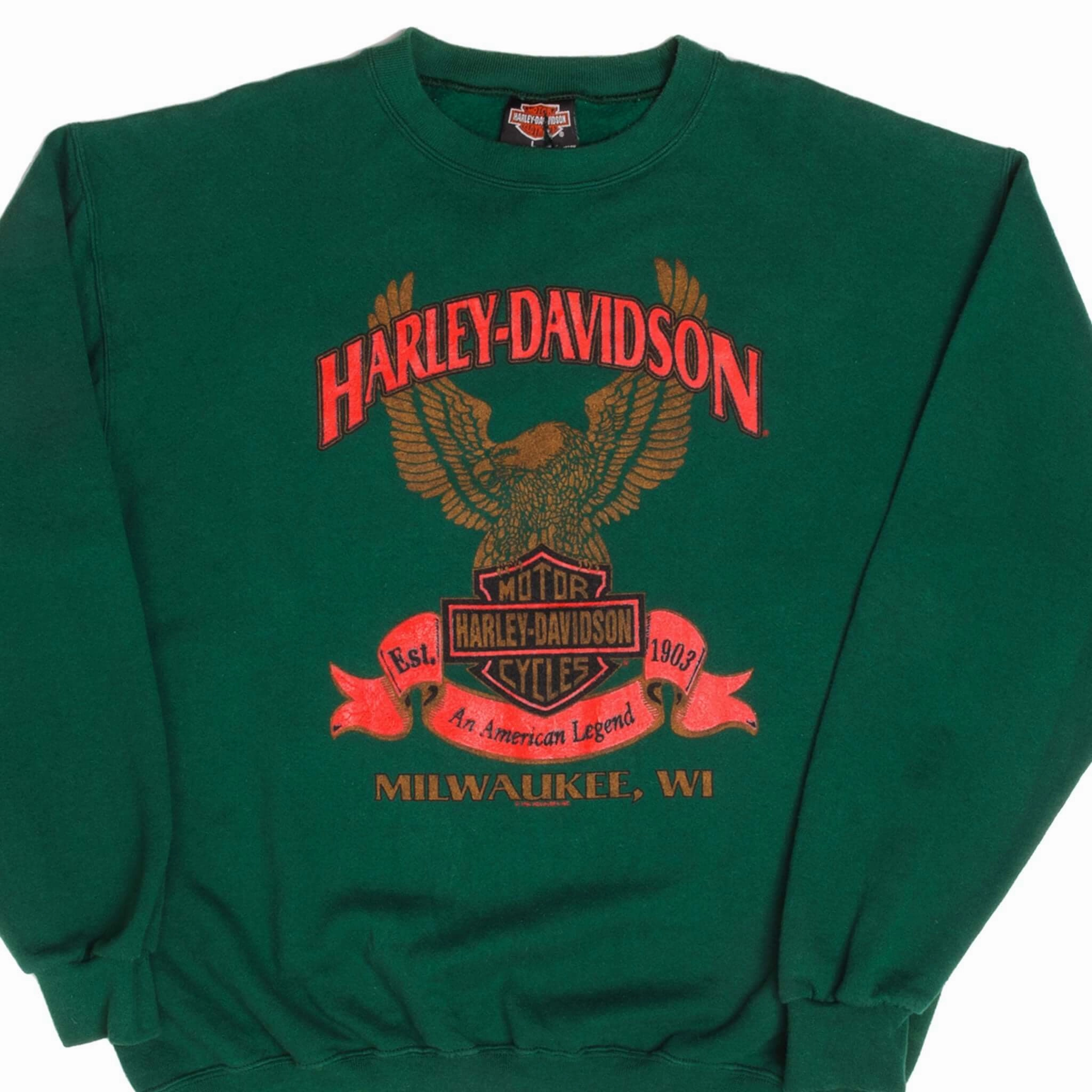 VINTAGE HARLEY DAVIDSON 1994 SWEATSHIRT SIZE LARGE MADE IN USA product running suitability Go-To Layer