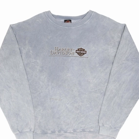 VINTAGE HARLEY DAVIDSON EMBROIDERED 1990S TIE DYE SWEATSHIRT MEDIUM MADE IN USA Weekend Wear