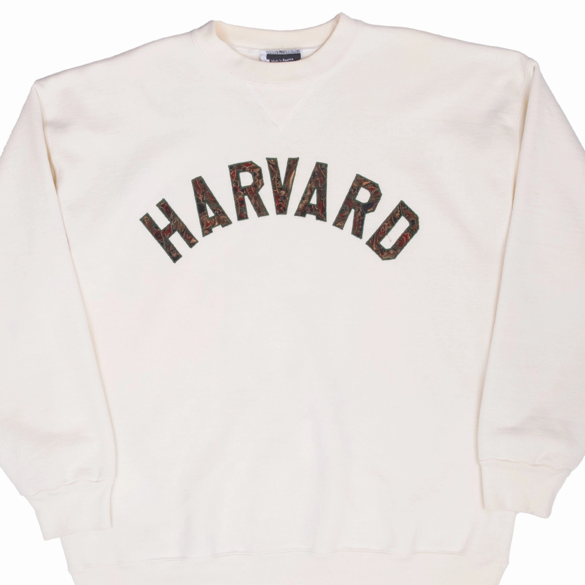 VINTAGE HARVARD UNIVERSITY IVORY SWEATSHIRT 1990S XL MADE IN USA Comfy Streetwear product pearl elegance