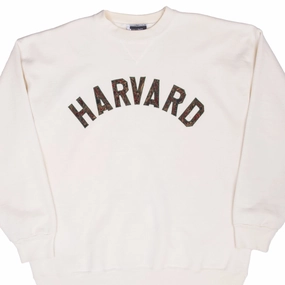 VINTAGE HARVARD UNIVERSITY IVORY SWEATSHIRT 1990S XL MADE IN USA Comfy Streetwear product pearl elegance