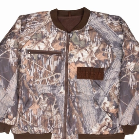 VINTAGE HUNTING CAMO MOSSY OAK GAMEHIDE REVERSIBLE BOMBER JACKET 2000S 2XL second - hand Cozy Comfort