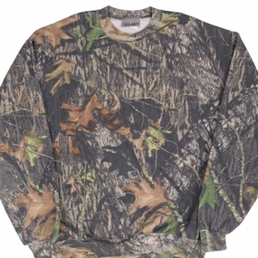 product quilted lining comfort VINTAGE HUNTING MOSSY OAK BREAK UP CAMO SWEATSHIRT LARGE