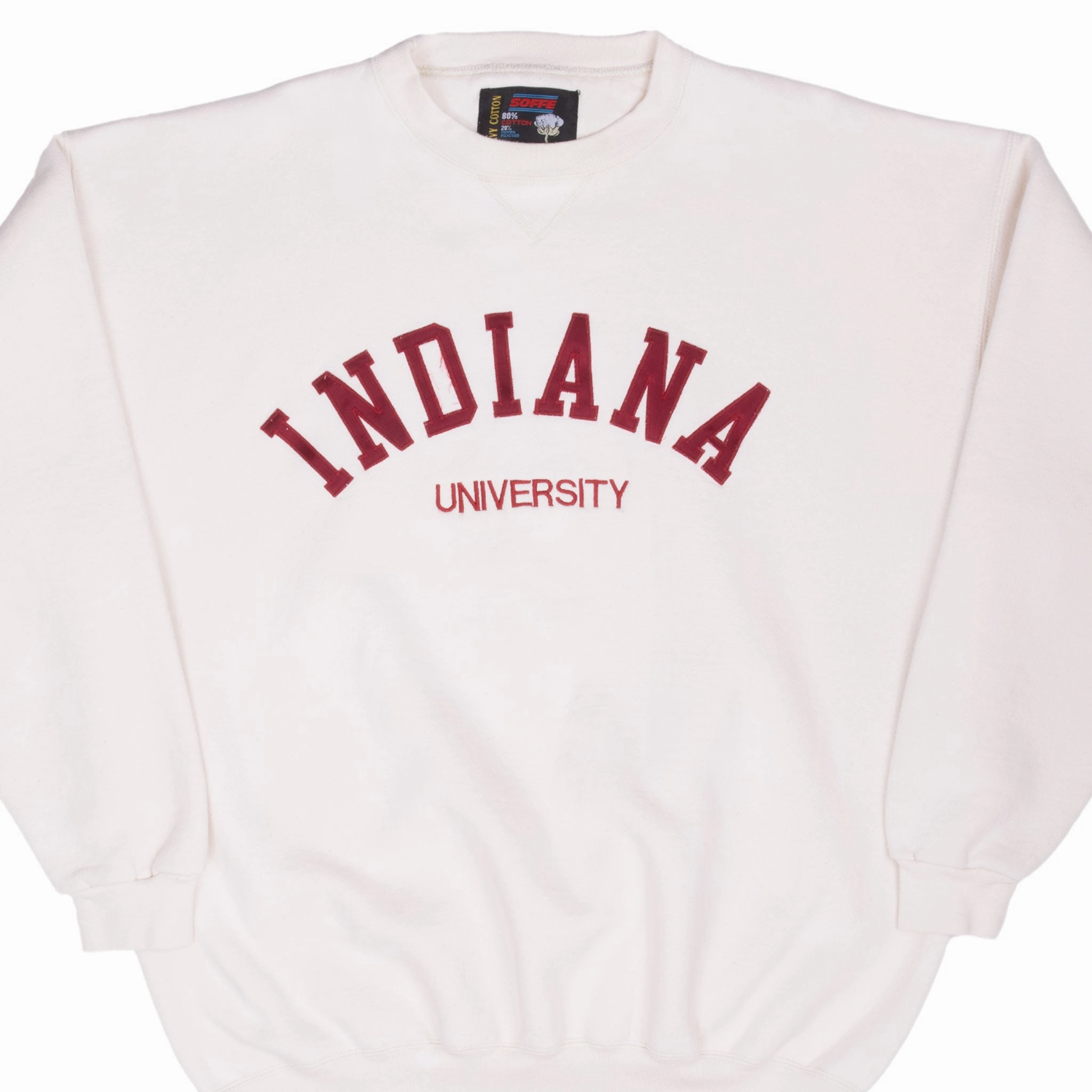 Easy to Carry VINTAGE INDIANA UNIVERSITY IVORY SWEATSHIRT 1990S 2XL MADE IN USA