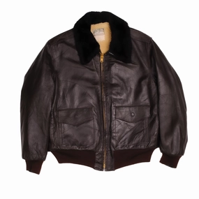 VINTAGE LEATHER LL BEAN JACKET G1 BOMBER FLYERS 1960s 1970s SIZE 44 Work Layer Stay Dry