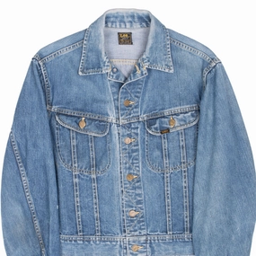 Bonded Shoulder Guards VINTAGE LEE RIDERS 101J INDIGO BLUE JACKET 1960S SIZE 40 MADE IN USA