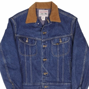 Breathable Feel Weatherproof Protection VINTAGE LEE STORM RIDER BLANKET LINED DENIM JACKET 1980S SIZE 42R MADE IN USA