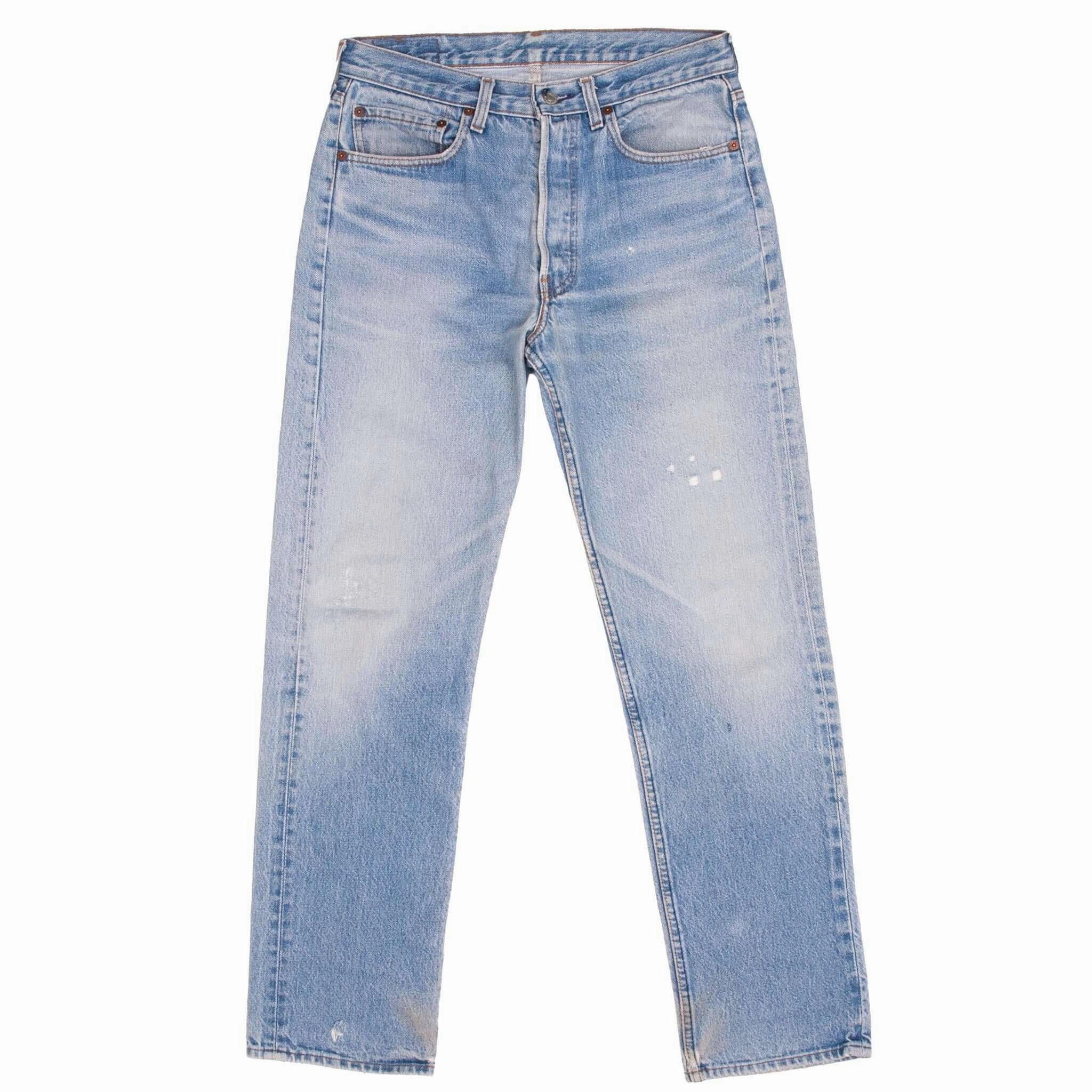 Sustainable Weekend Getaway Essential Look VINTAGE LEVIS 501 INDIGO BLUE JEANS 1980S SIZE 32X31 MADE IN USA