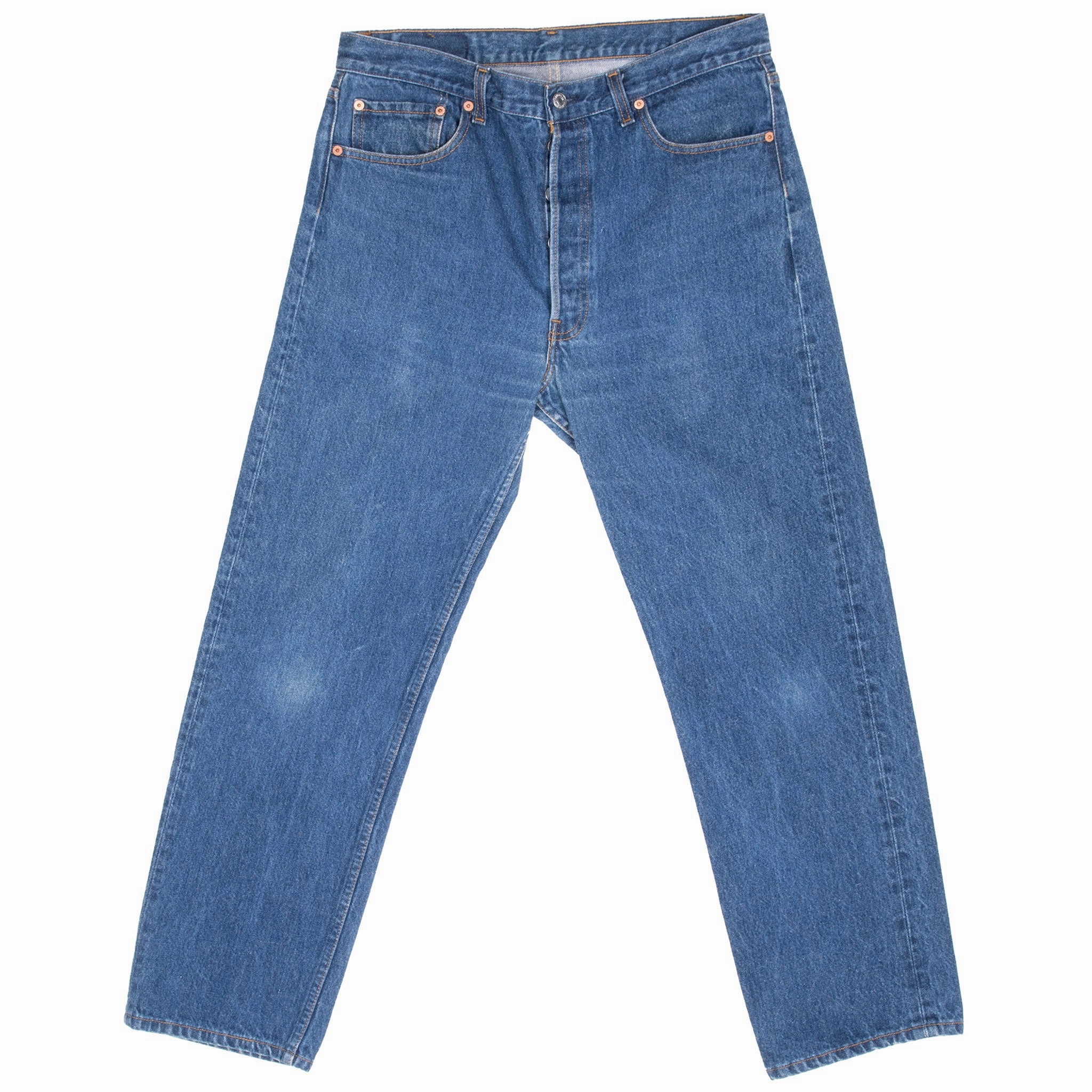 VINTAGE LEVIS 501 INDIGO BLUE JEANS 1980S SIZE 34X29 MADE IN USA Shopping Day High Quality Weekend Style Gym Ready Vibrant Bold