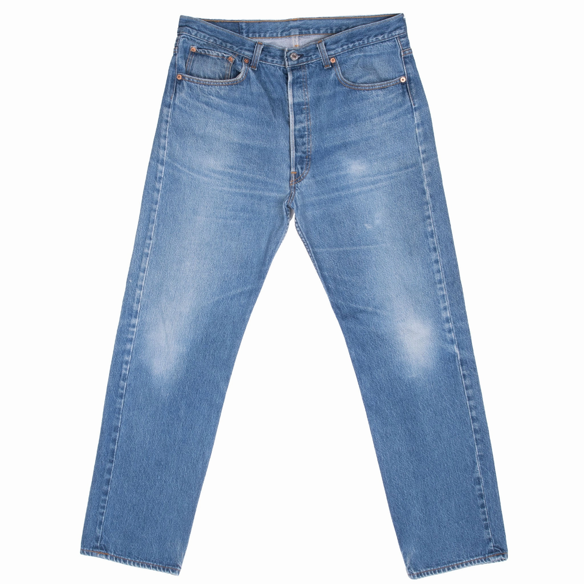 Daily Style Shopping Day Adult Fashion Athlete Fit VINTAGE LEVIS 501 INDIGO BLUE JEANS 1980S SIZE 35X31 MADE IN USA