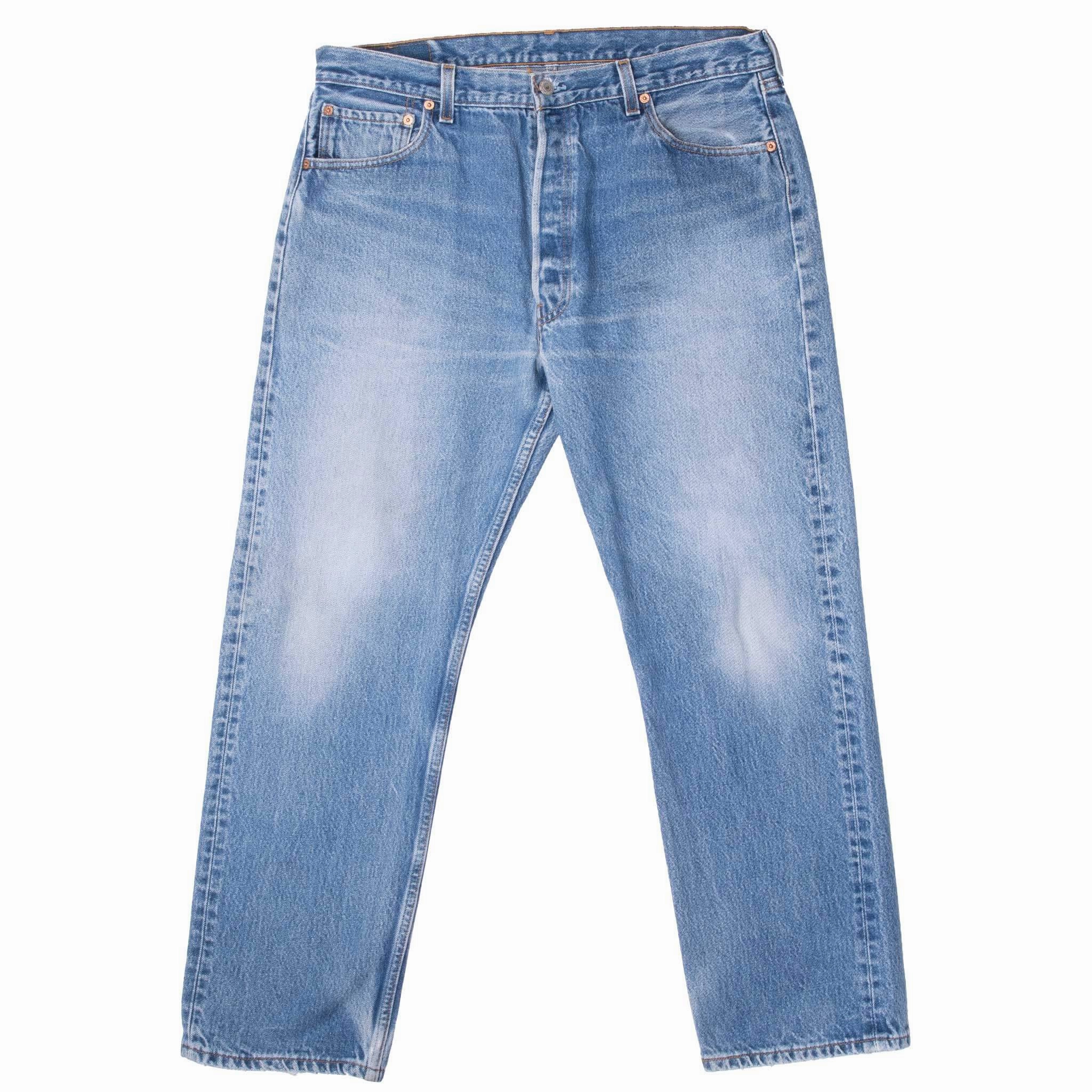 VINTAGE LEVIS 501 INDIGO BLUE JEANS 1990S SIZE 35X29 MADE IN USA Basic Attire