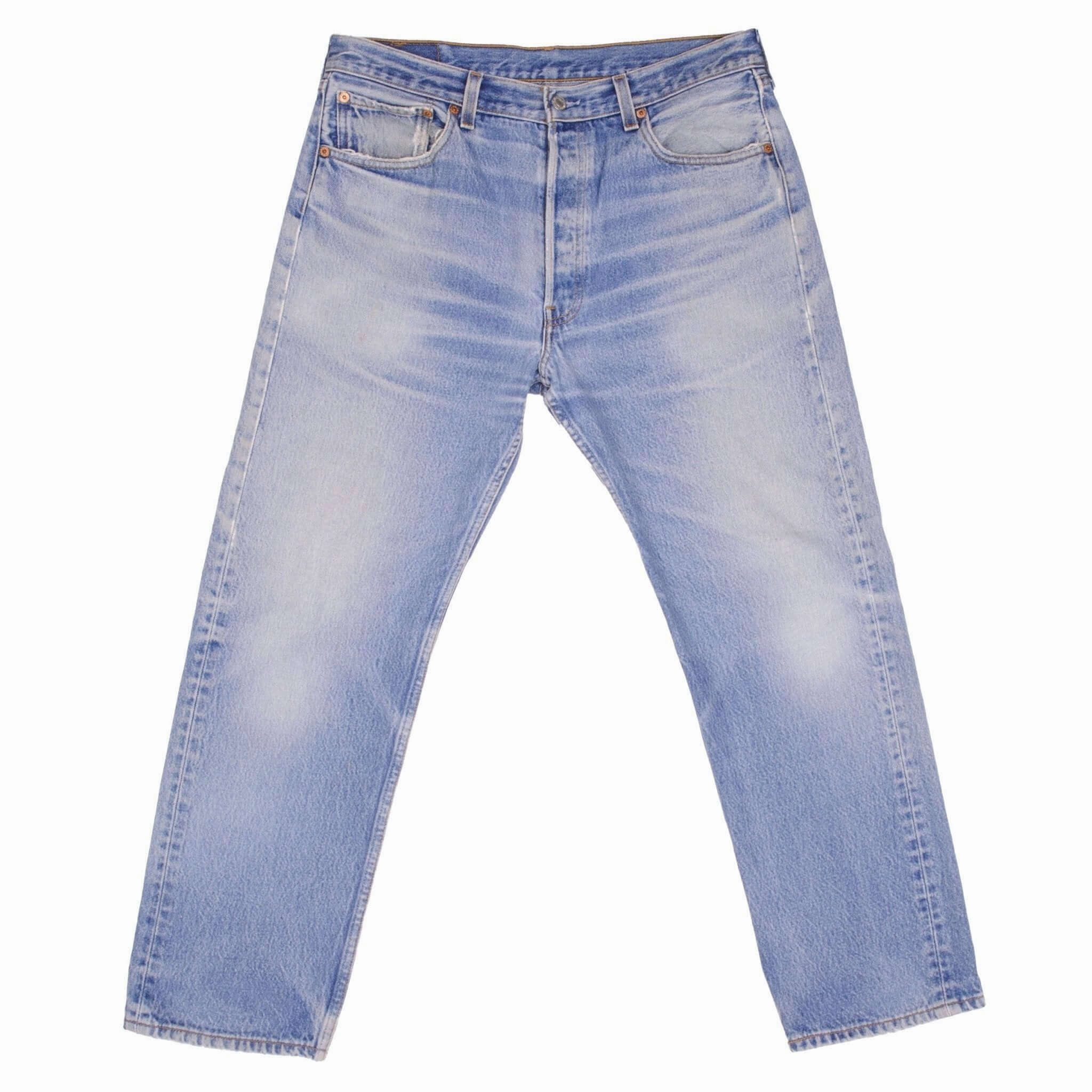 VINTAGE LEVIS 501 INDIGO JEANS 1980S SIZE 35X29 W35 L29 MADE IN USA Modern Silhouette