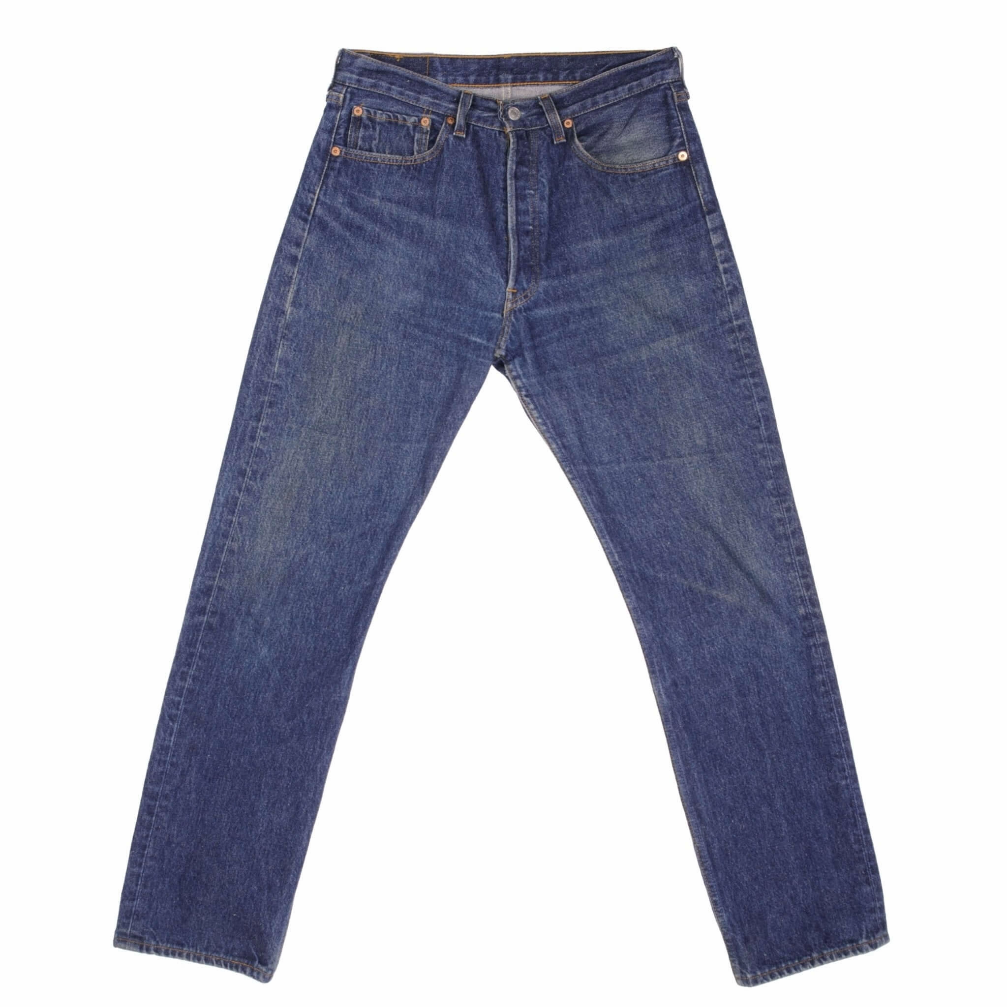 Casual Friday Elegant Casual Raw Hem Design VINTAGE LEVIS 501 INDIGO JEANS 1990S SIZE 32X32 MADE IN USA