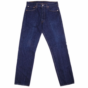 VINTAGE LEVIS 501 JEANS 1990's SIZE 33X34 W33 L34 MADE IN USA Sandblasted Finish Style Statement