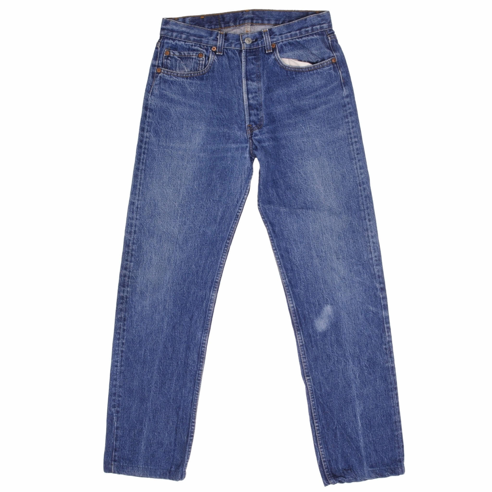 VINTAGE LEVIS 501 JEANS INDIGO 1980S SIZE W31 L31 MADE IN USA Chic Wear Blended Style