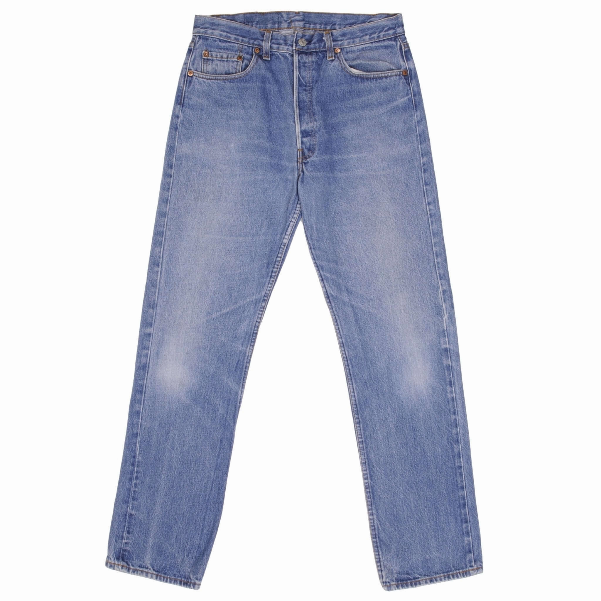 Belt Loop Reinforcement VINTAGE LEVIS 501 JEANS INDIGO 1980S SIZE W32 L32 MADE IN USA