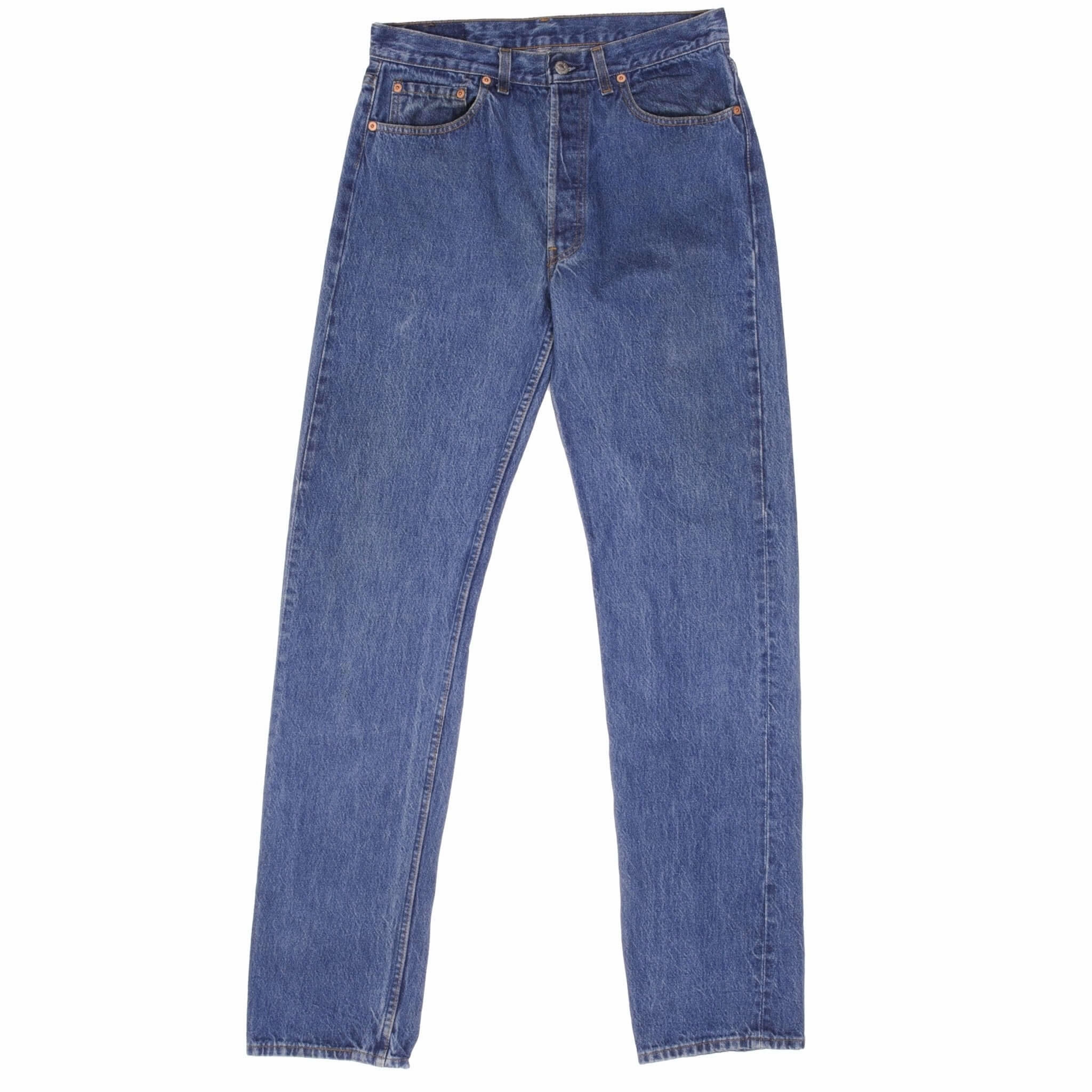 VINTAGE LEVIS 501 JEANS INDIGO 1980S SIZE W32 L35 MADE IN USA Relaxed Fit