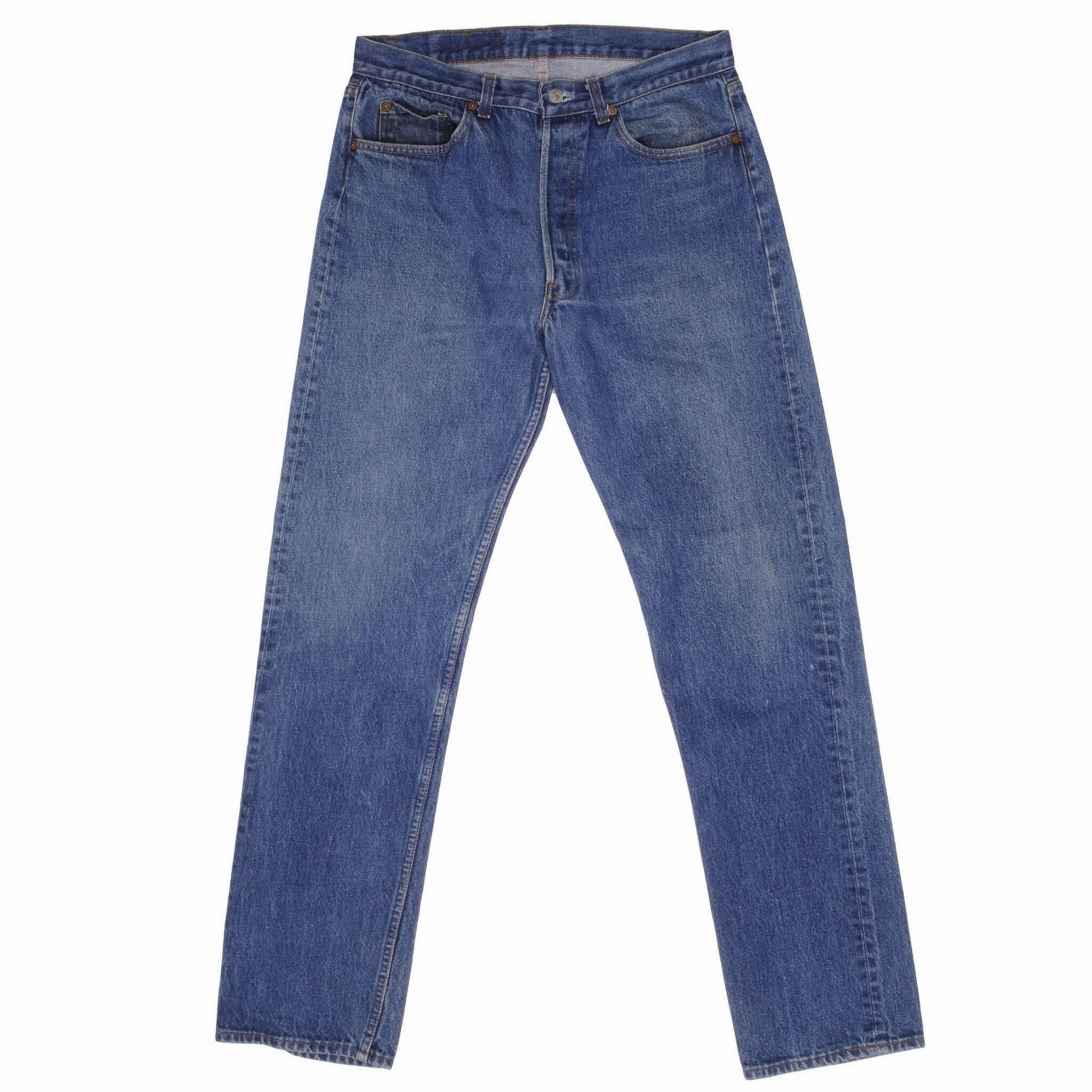 Shopping Day High Quality Weekend Style Comfy Wear VINTAGE LEVIS 501 JEANS INDIGO 1980S SIZE W33 L33 MADE IN USA