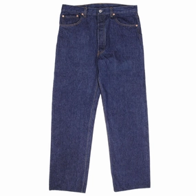 VINTAGE LEVIS 501 JEANS INDIGO 1980S SIZE W35 L30 MADE IN USA Faded Wash