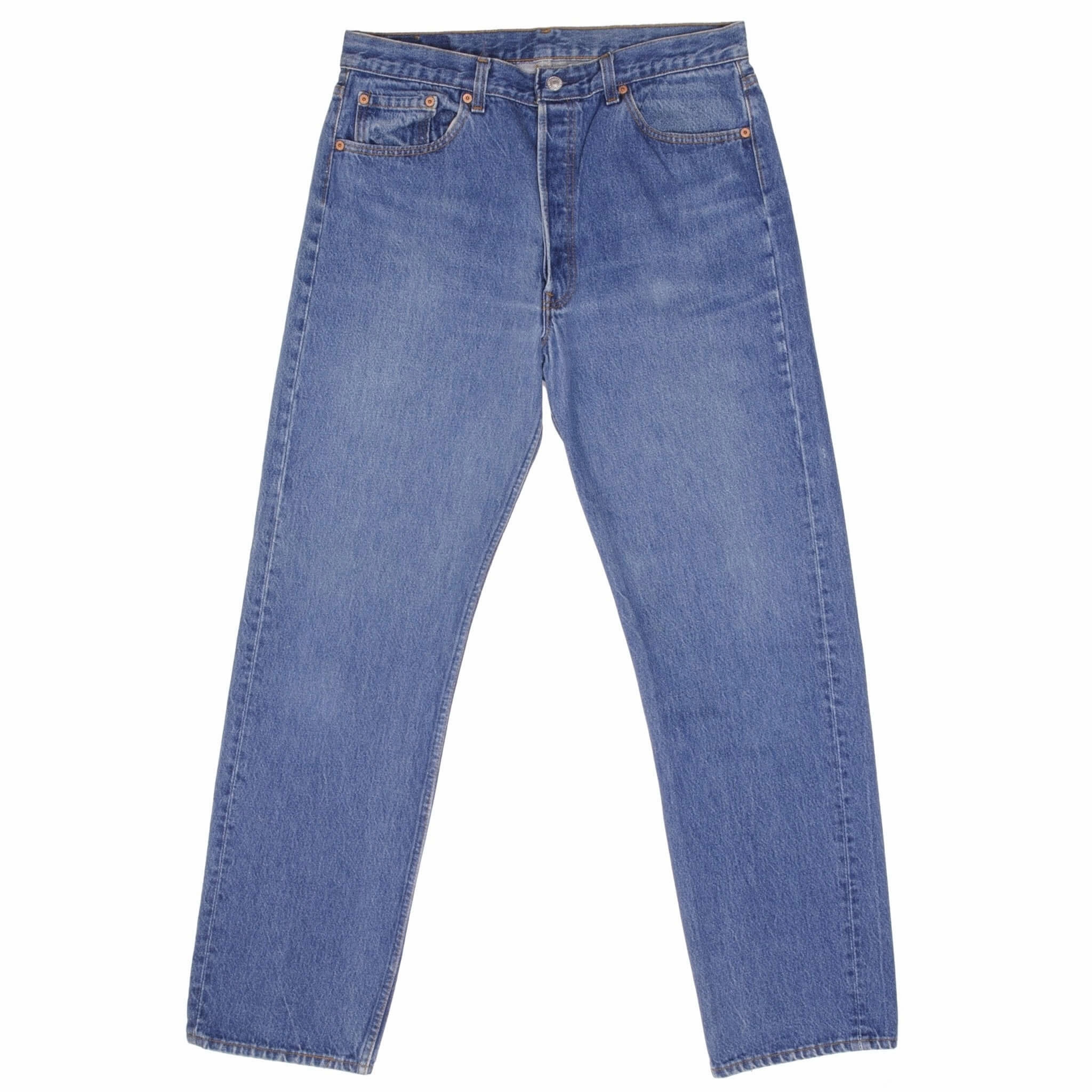 VINTAGE LEVIS 501 JEANS INDIGO 1980S SIZE W35 L32 MADE IN USA Timeless Fashion Balanced Fit