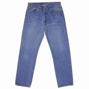 VINTAGE LEVIS 501 JEANS INDIGO 1980S SIZE W35 L32 MADE IN USA Timeless Fashion Balanced Fit