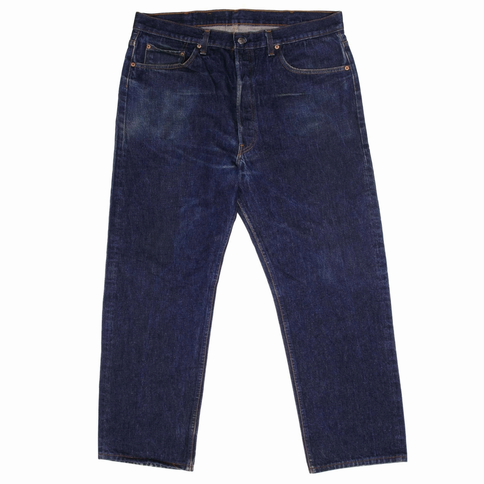 Textured Vibrant VINTAGE LEVIS 501 JEANS INDIGO 1980S SIZE W38 L28 MADE IN USA