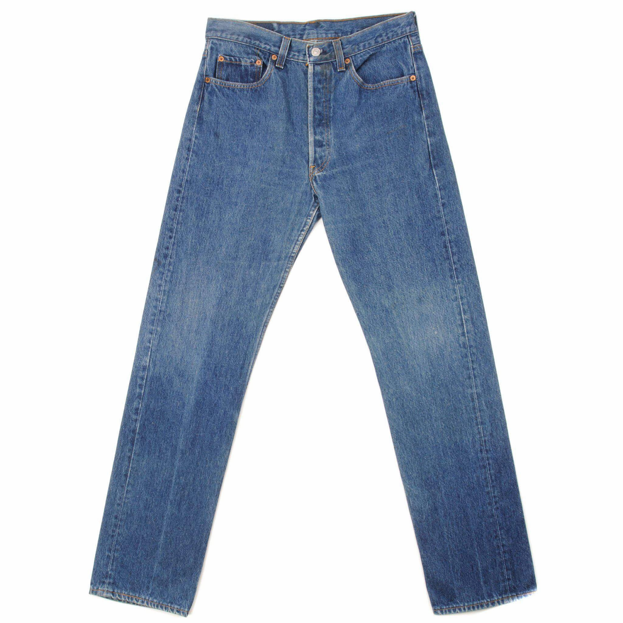 VINTAGE LEVIS 501 JEANS INDIGO 1990'S SIZE W30 L32 MADE IN USA Refined Detail Customizable length