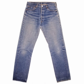 VINTAGE LEVIS 501 JEANS INDIGO 90s SIZE W33 L34 MADE IN USA Night Out City Walk Minimalist Weekend Getaway Stylish