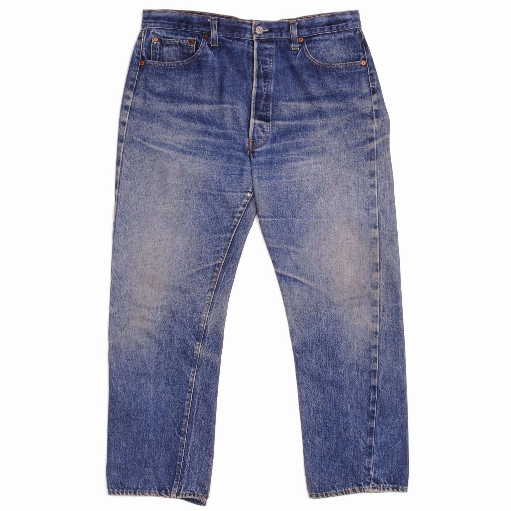 Tailored Cut Modern Design VINTAGE LEVIS 501 JEANS INDIGO early  1980s SIZE 35W L28 MADE IN USA WITH SELVEDGE