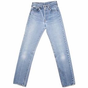 VINTAGE LEVIS 501 JEANS INDIGO SIZE W25 L33 MADE IN USA Any Time Wear Balanced Look