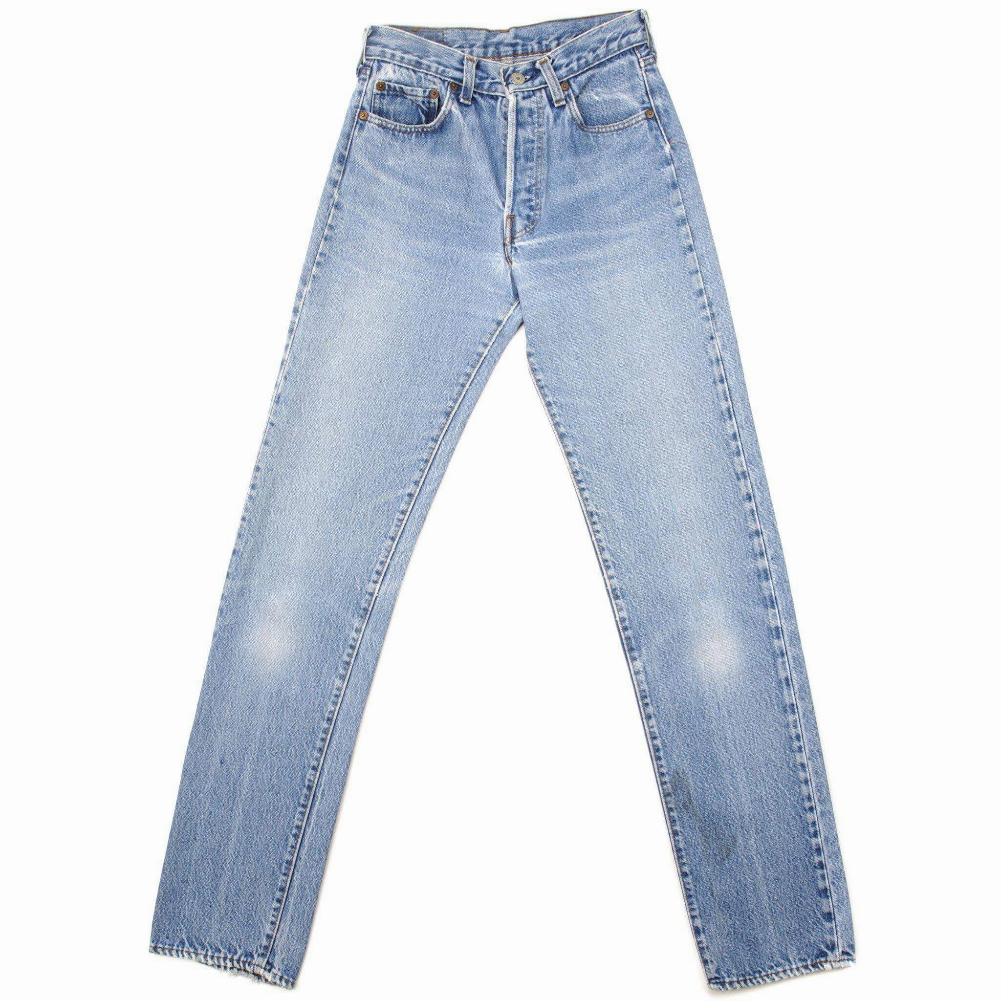 VINTAGE LEVIS 501 JEANS INDIGO SIZE W25 L33 MADE IN USA Any Time Wear Balanced Look