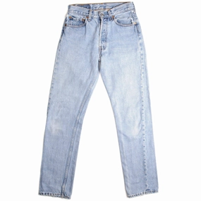 VINTAGE LEVIS 501 JEANS INDIGO SIZE W27 L30 Stylish Daily Wear Parent Style Relaxed Design Style