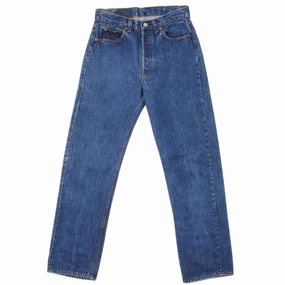 VINTAGE LEVIS 501 JEANS INDIGO SIZE W29 L30 MADE IN USA Athlete Fit Holiday Vibes