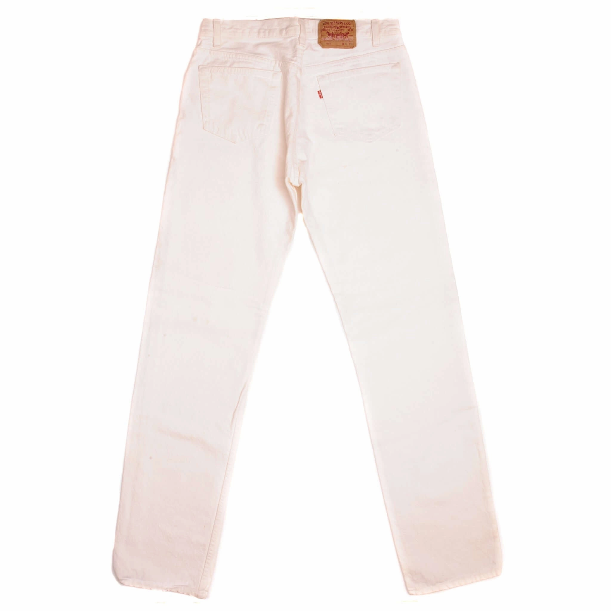 VINTAGE LEVIS 501 JEANS WHITE SIZE W33 L35 1988-1993 MADE IN USA Day Off Fit